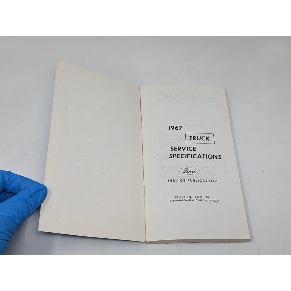 1967 Ford Trucks Service Specifications Manual Vintage Original OEM Bronco F-100